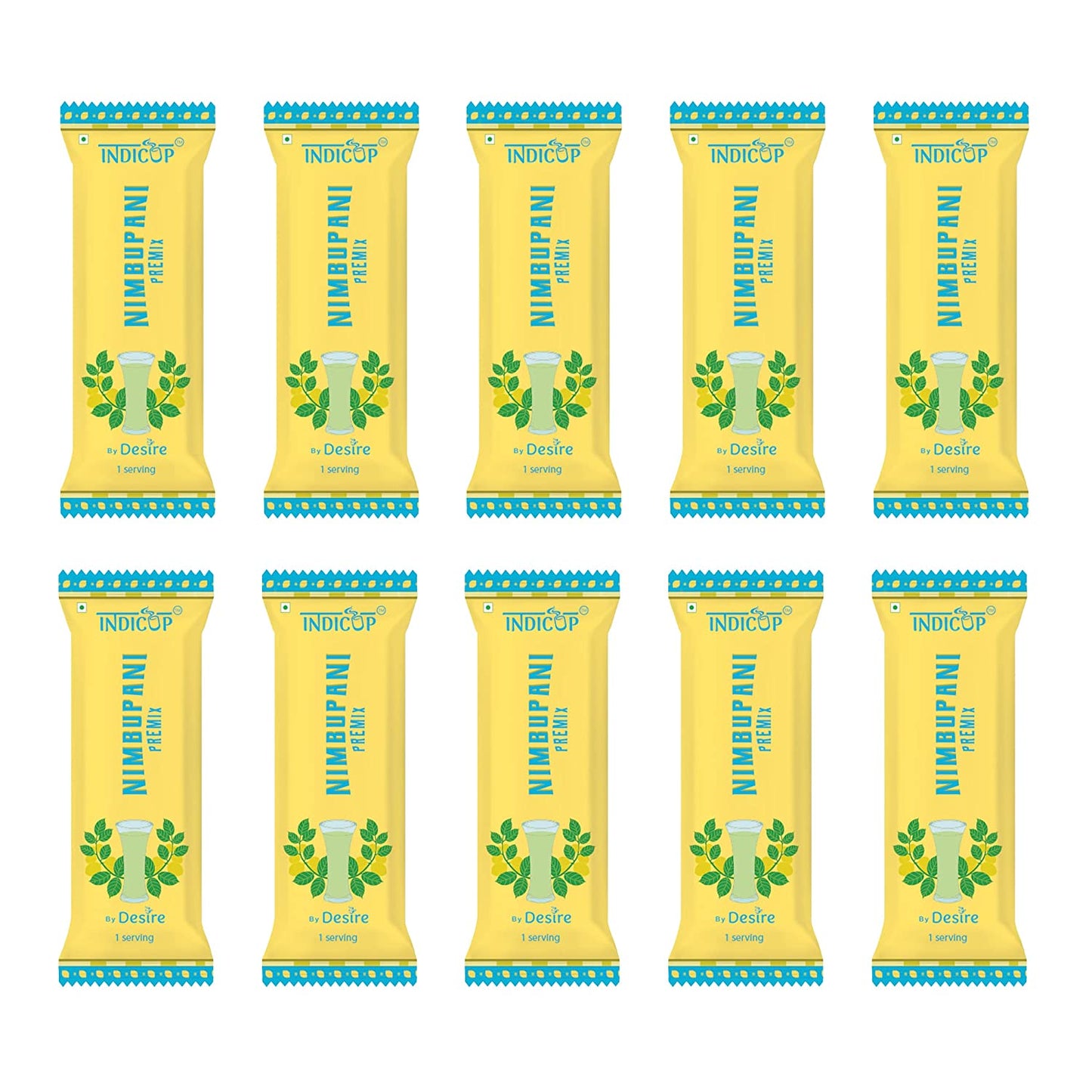 Indicup Nimbu Pani Powder Readymade Instant Premix 50 Sachets | Just Add Cold Water and Enjoy Limbu Pani Masala During Summer | Lemonade Drink, Refreshing taste (Pack of 1-50 sachets)