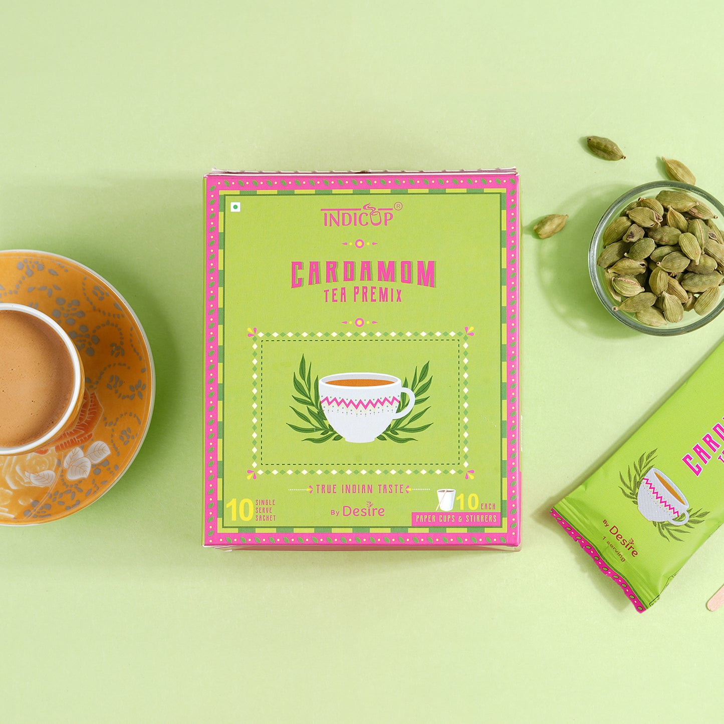 Indicup Cardamom Tea Instant Premix