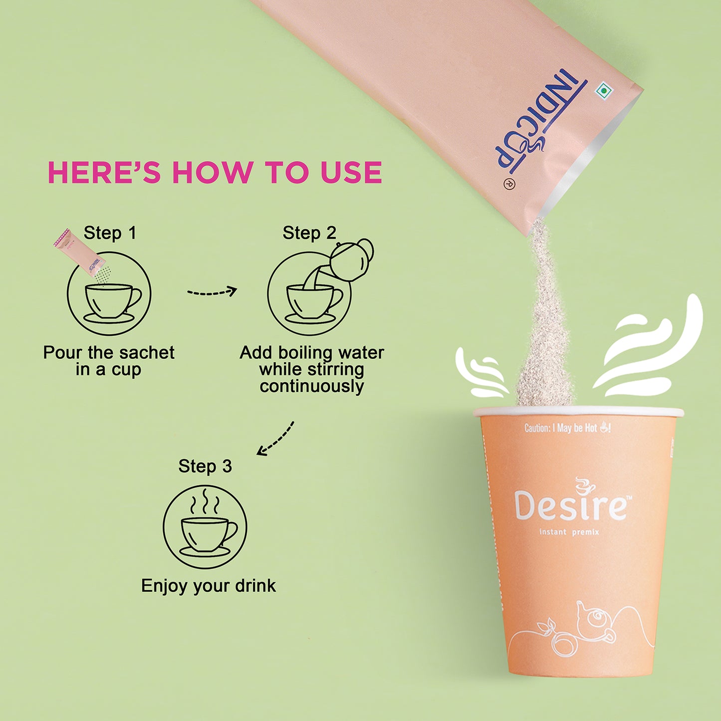 Indicup Diet Cardamom Tea Instant Premix