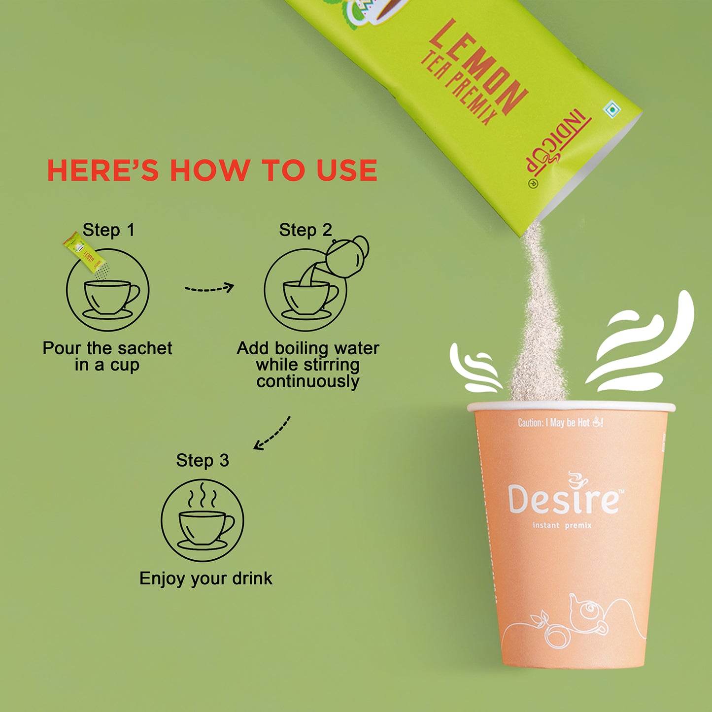 Indicup Lemon Tea Instant Premix