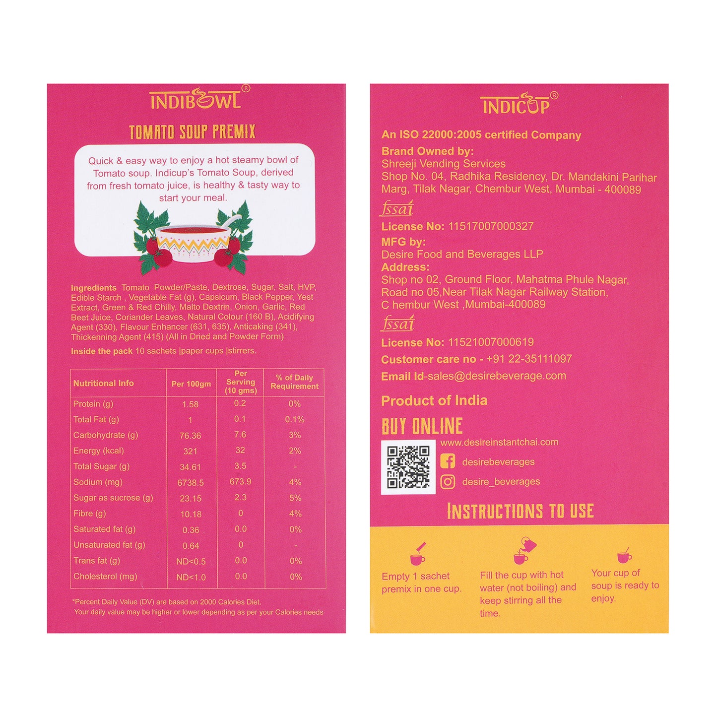 Indicup Tomato Soup Instant Premix