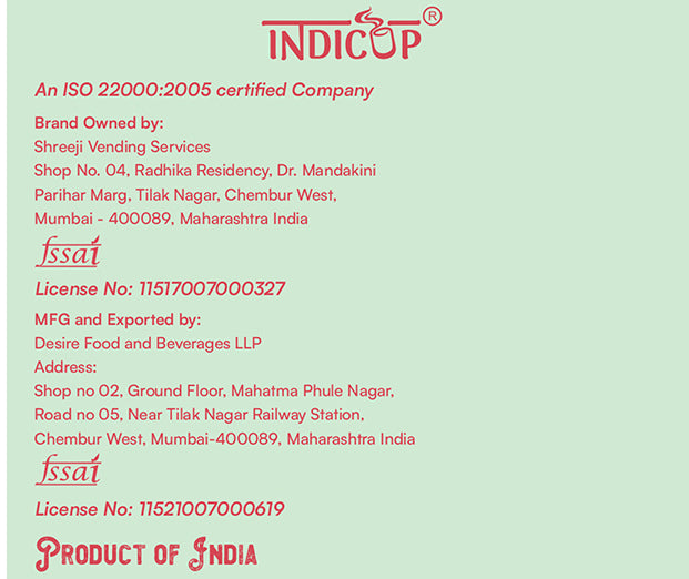 Indicup Lemon Iced Tea Premix Instant Tea Powder Sachets (10 - Sachets)