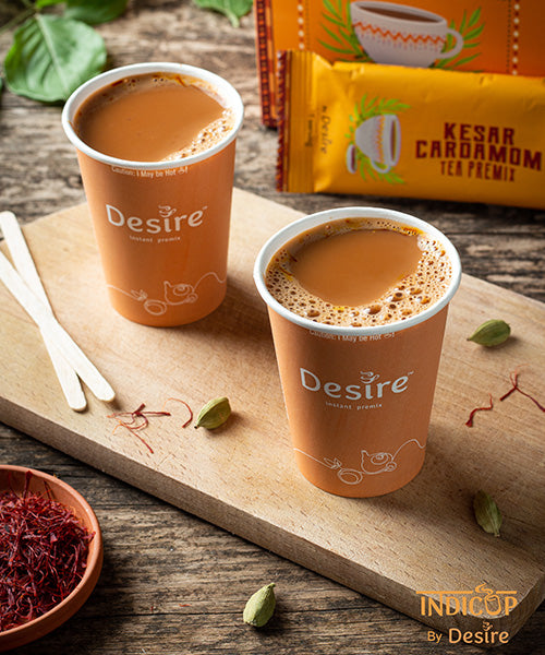 Indicup Kesar Cardamom Tea Instant Premix