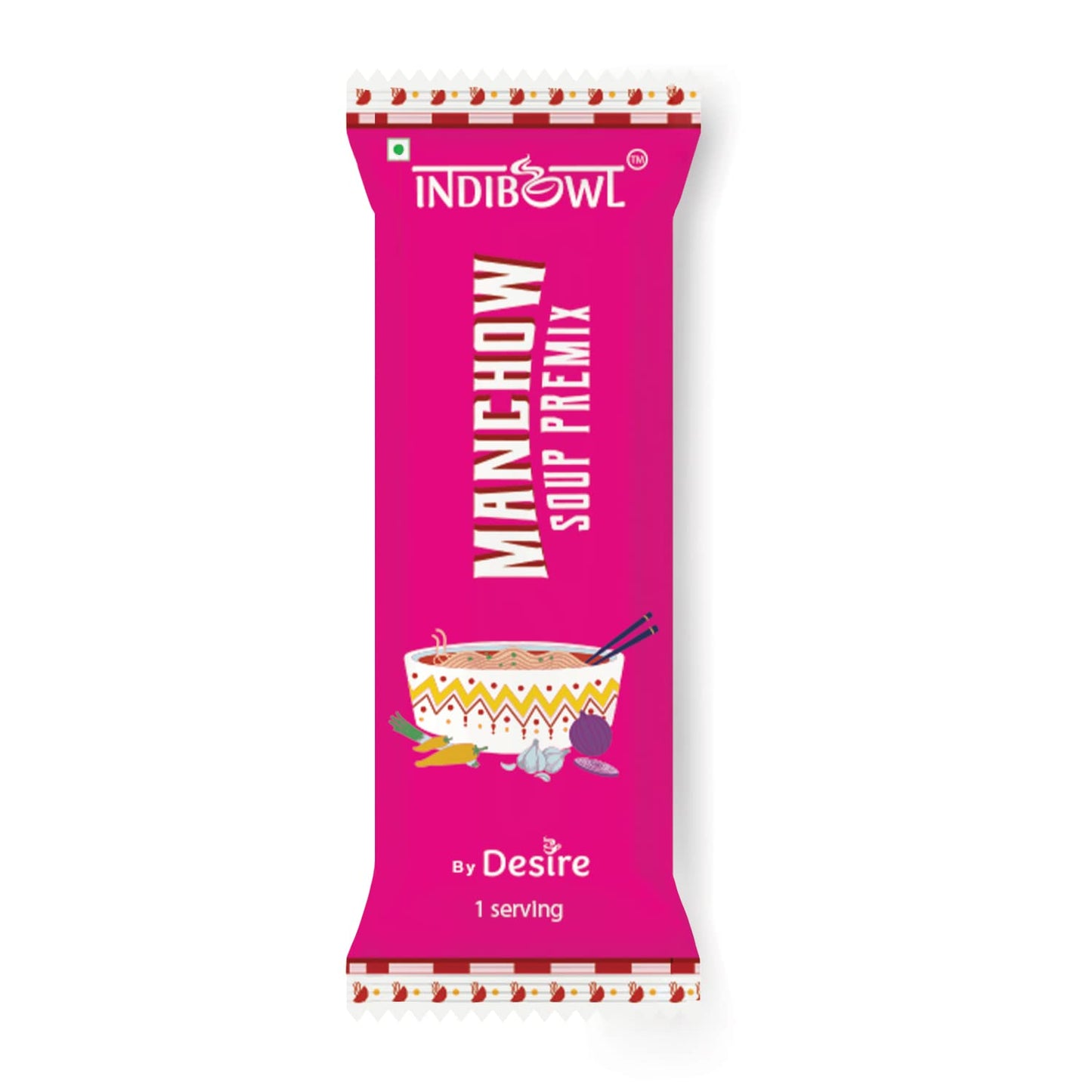 INDICUP Manchow Soup Premix - Instant soup Mix, Refreshing taste (50 sachets)