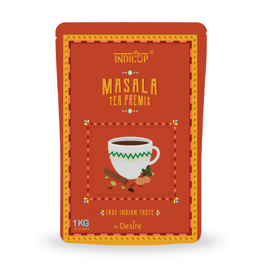 Indicup Masala Tea 1 Kg for Both Manual and Vending Machines, Instant Tea Mix, Cardamom Flavor, Refreshing Taste