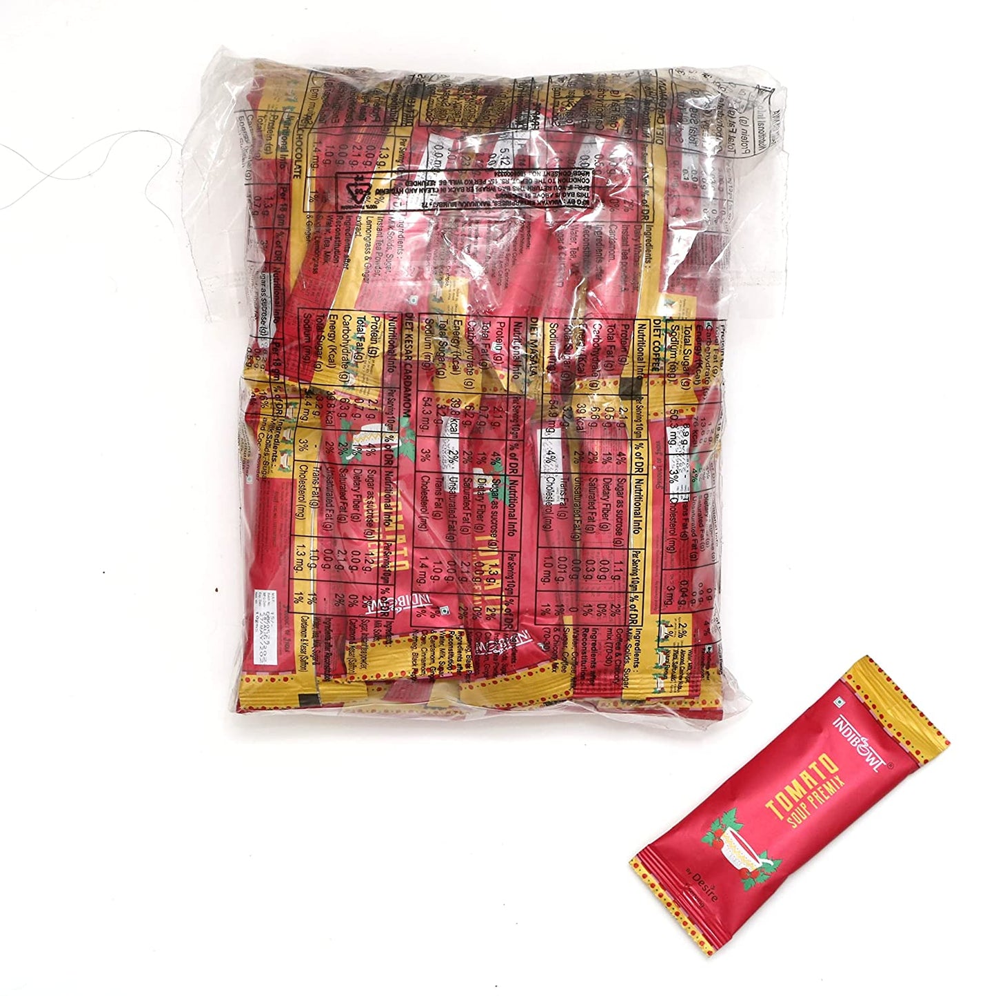 INDICUP Tomato Soup Packet | Ready to Eat Instant Soup Premix | Soup in Fresh Just Add Hot Water & Enjoy | 50 Sachets