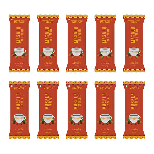 INDICUP Masala Tea Premix, Pack of 50 sachets, Instant mix, Refreshing taste