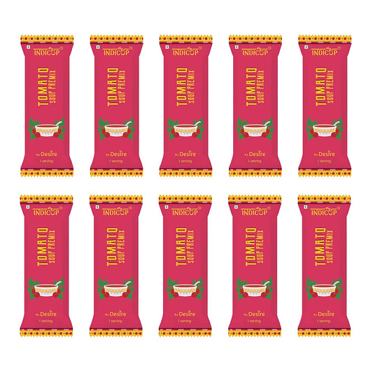 INDICUP Tomato Soup Packet | Ready to Eat Instant Soup Premix | Soup in Fresh Just Add Hot Water & Enjoy | 50 Sachets